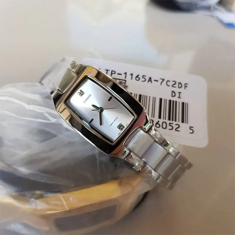 Casio Japan Quartz Silver Dial Silver-tone Ladies Watch- LTP-1165A-7C2DF